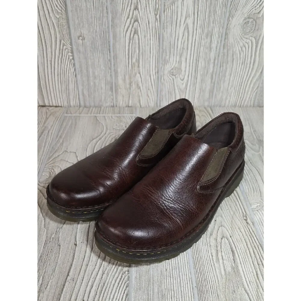 Dr. Martens Orson Dark Brown Leather Slip On Shoes Mens Size 9 Ladies Size 10